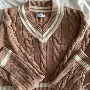 TNA Aritzia Crop Knit Sweater
